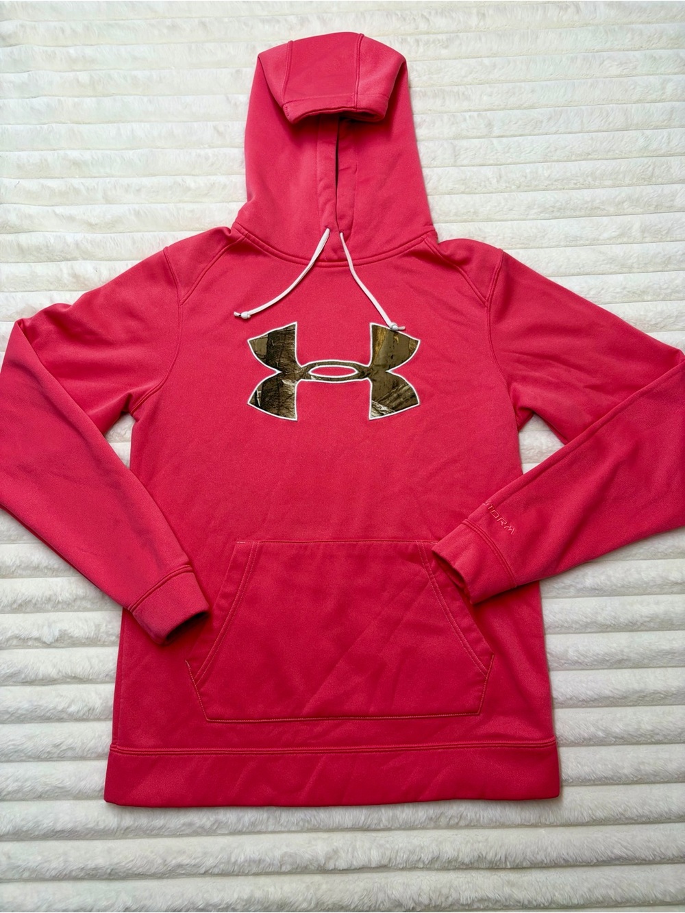 Under Armour Pink Hoodie with Camo Logo